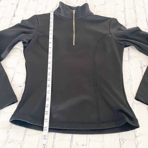 NILS Black Mock Neck Quarter Zip 1/4 Fleece S - Picture 10 of 11